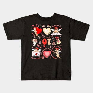 Valentines Day Heart Occupational Therapist OT Therapy Kids T-Shirt